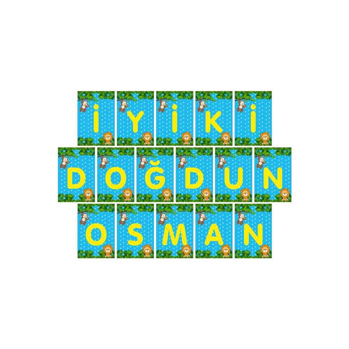 Mavili Ormanlı Konsept Harf Banner 