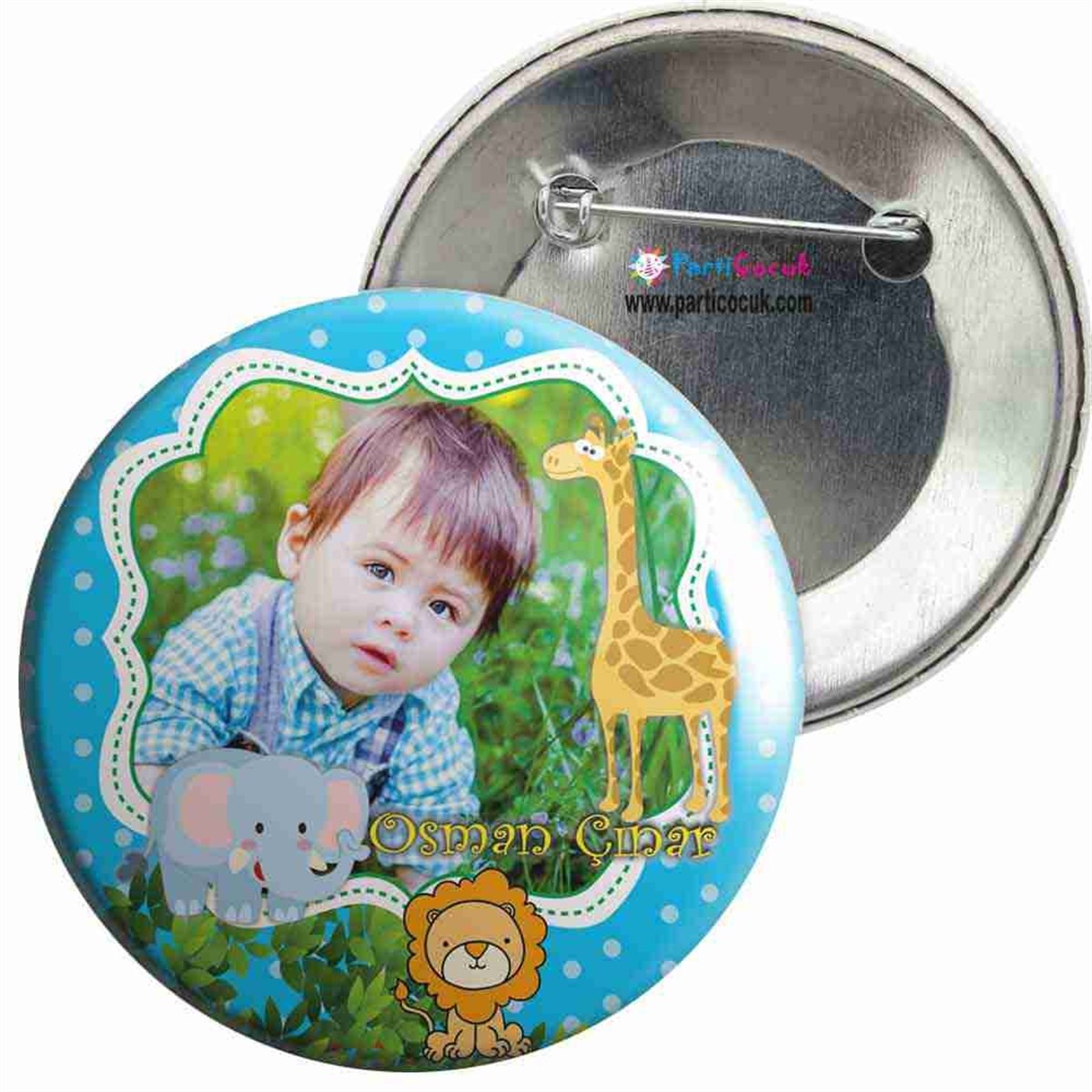 Mavili Ormanlı Konsept İğneli Rozet  