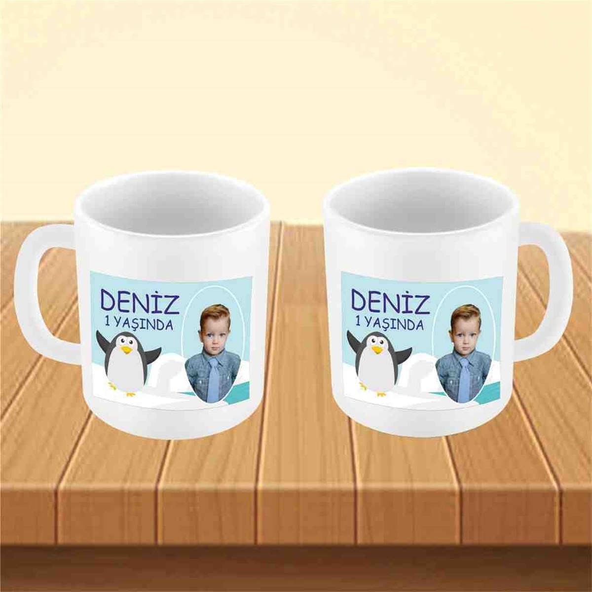 Mavili Penguen Konsept Kupa Bardak Mug 