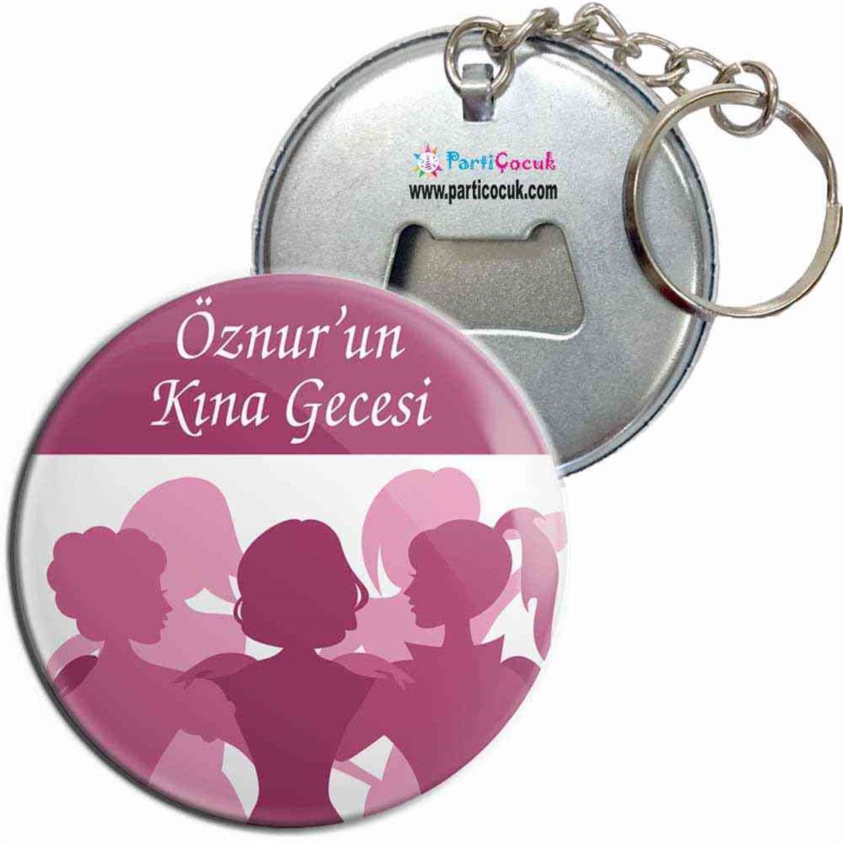 Mermer Desenli Lüks Kına Açacak Anahtarlık 
