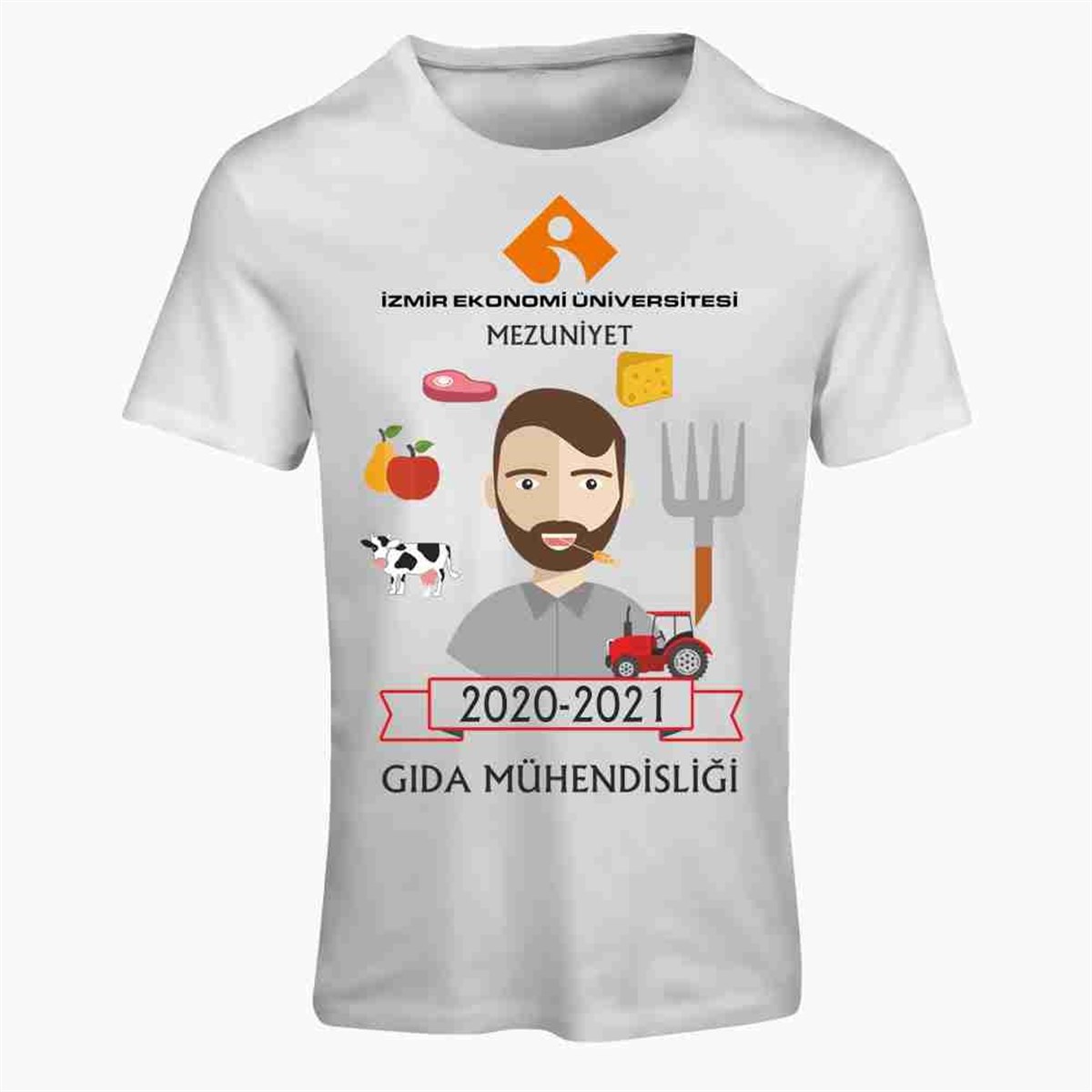 Mezuniyet Gıda Mühendisi Kep Tören Tişörtü 