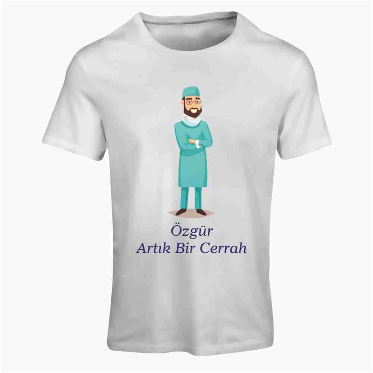 Mezuniyet Kişiye Özel Cerrah Baskılı Tişört 