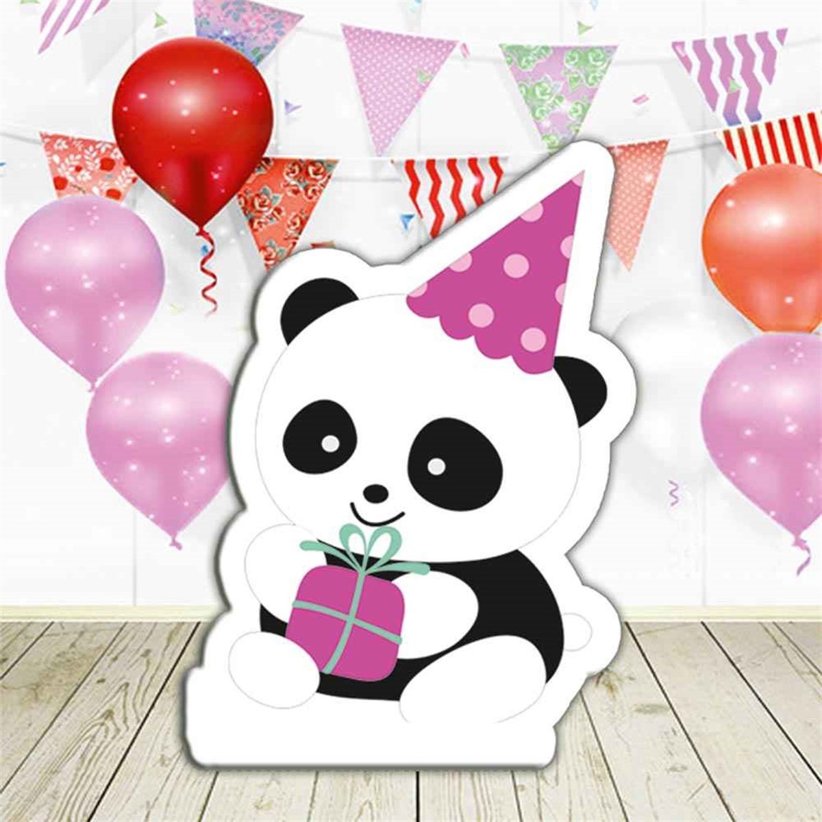 Minik Doğum Günü Panda Masa Önü Süsü 