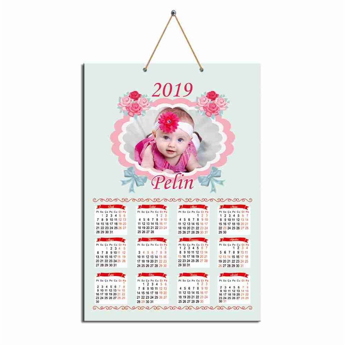 Mint Bahar Karton Takvim  