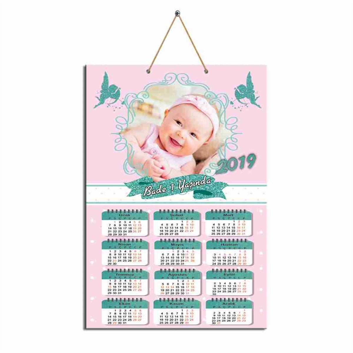 Mint Melek Karton Takvim  