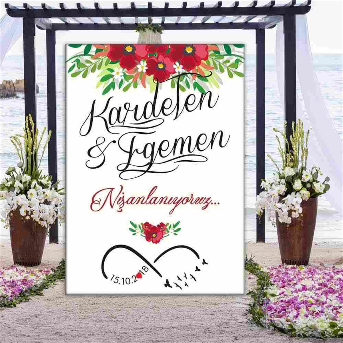 Misafiri Karşılama Pano Düğün 