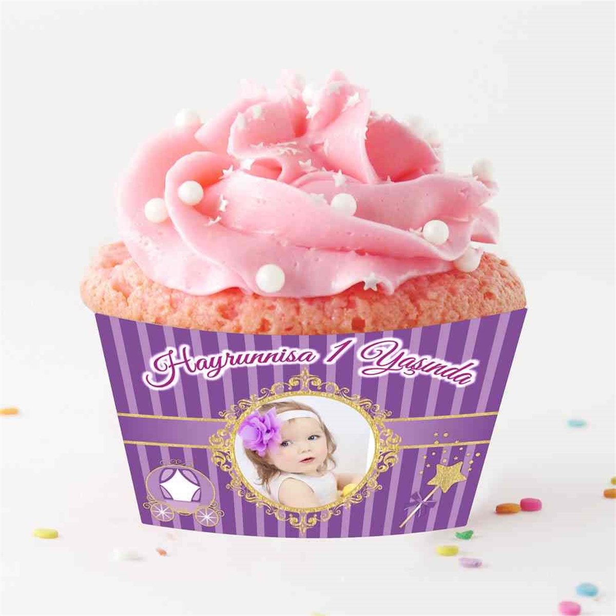 Mor Balkabağı Cupcake Sargısı 