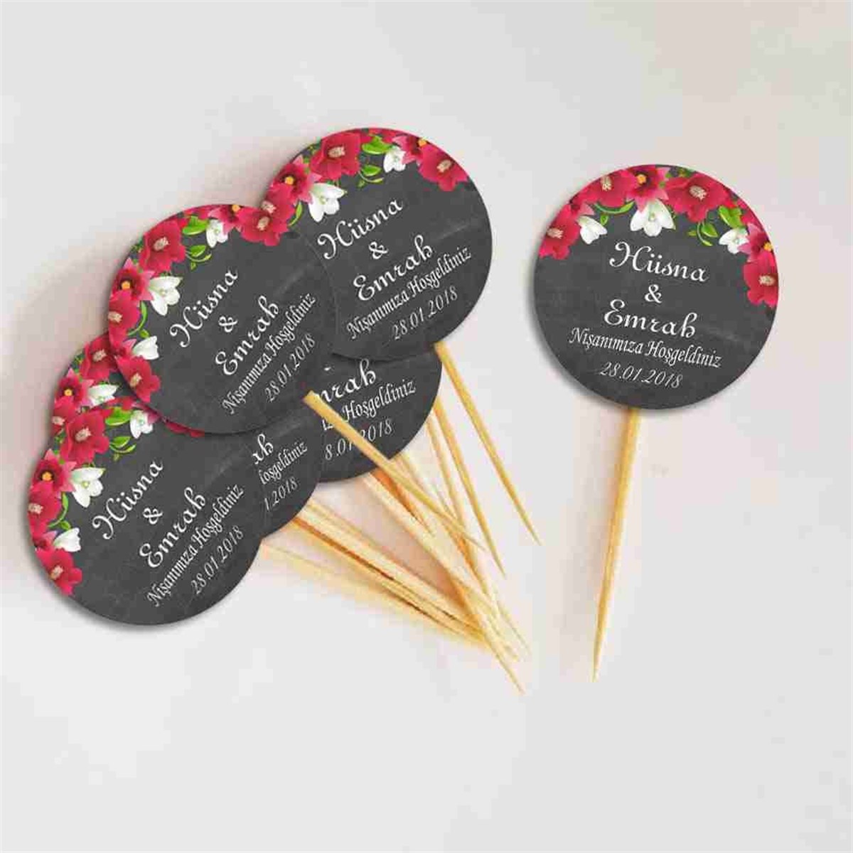 Mor Renk Nişan Organizasyon Gıda Süs 