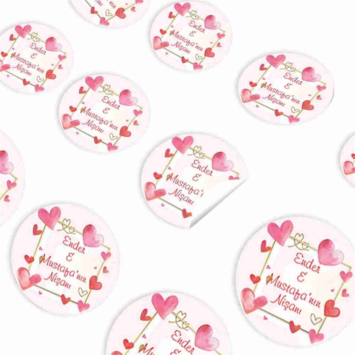Nişan Etiket 30 Adet 