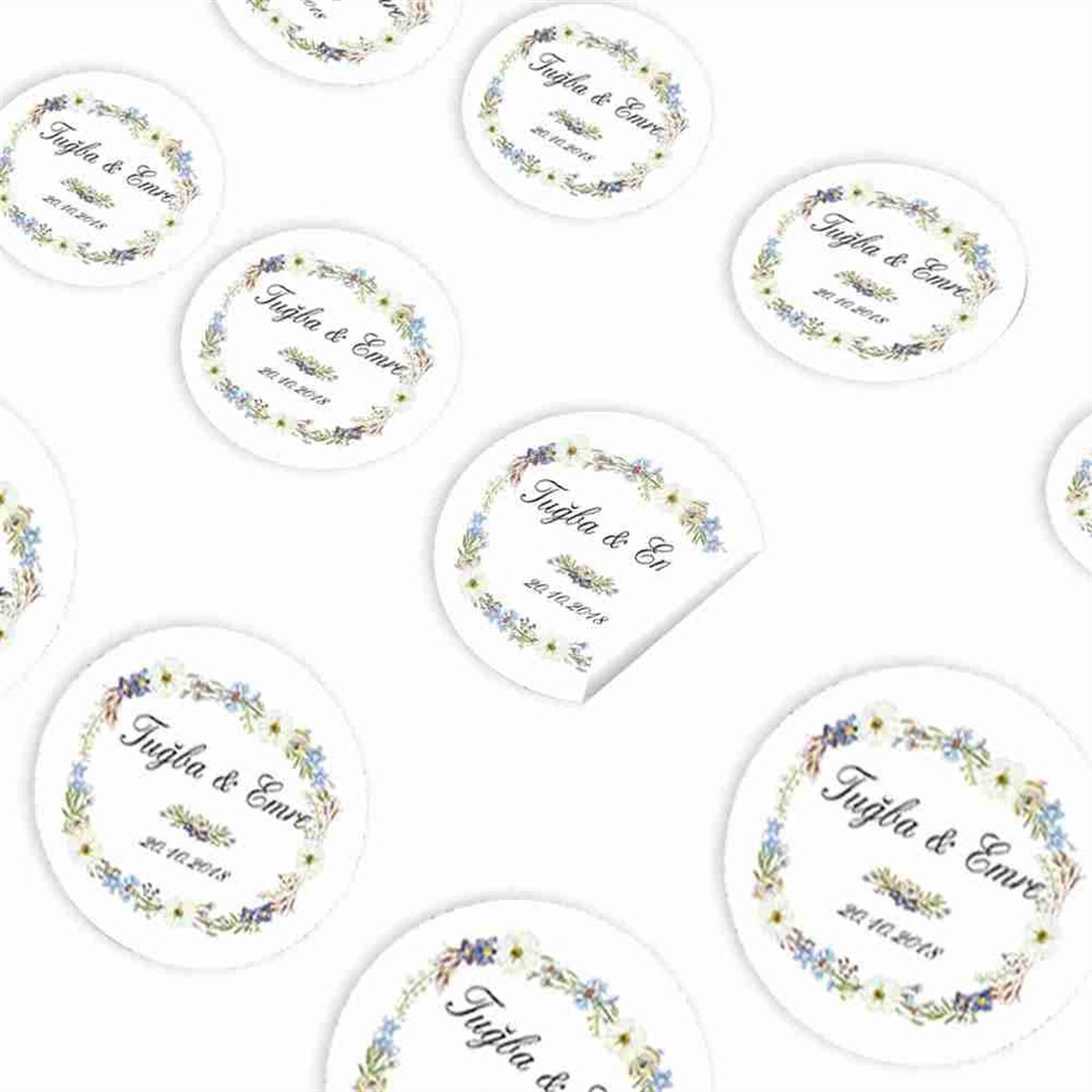 Nişan Etiket Baskısı 30 Adet 