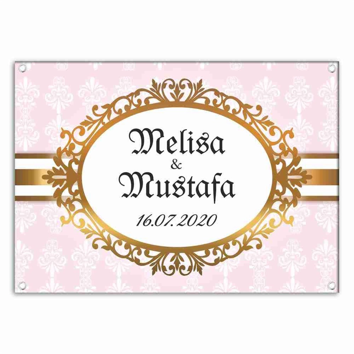 Nişan Gold Misafir Karşılama Afiş 