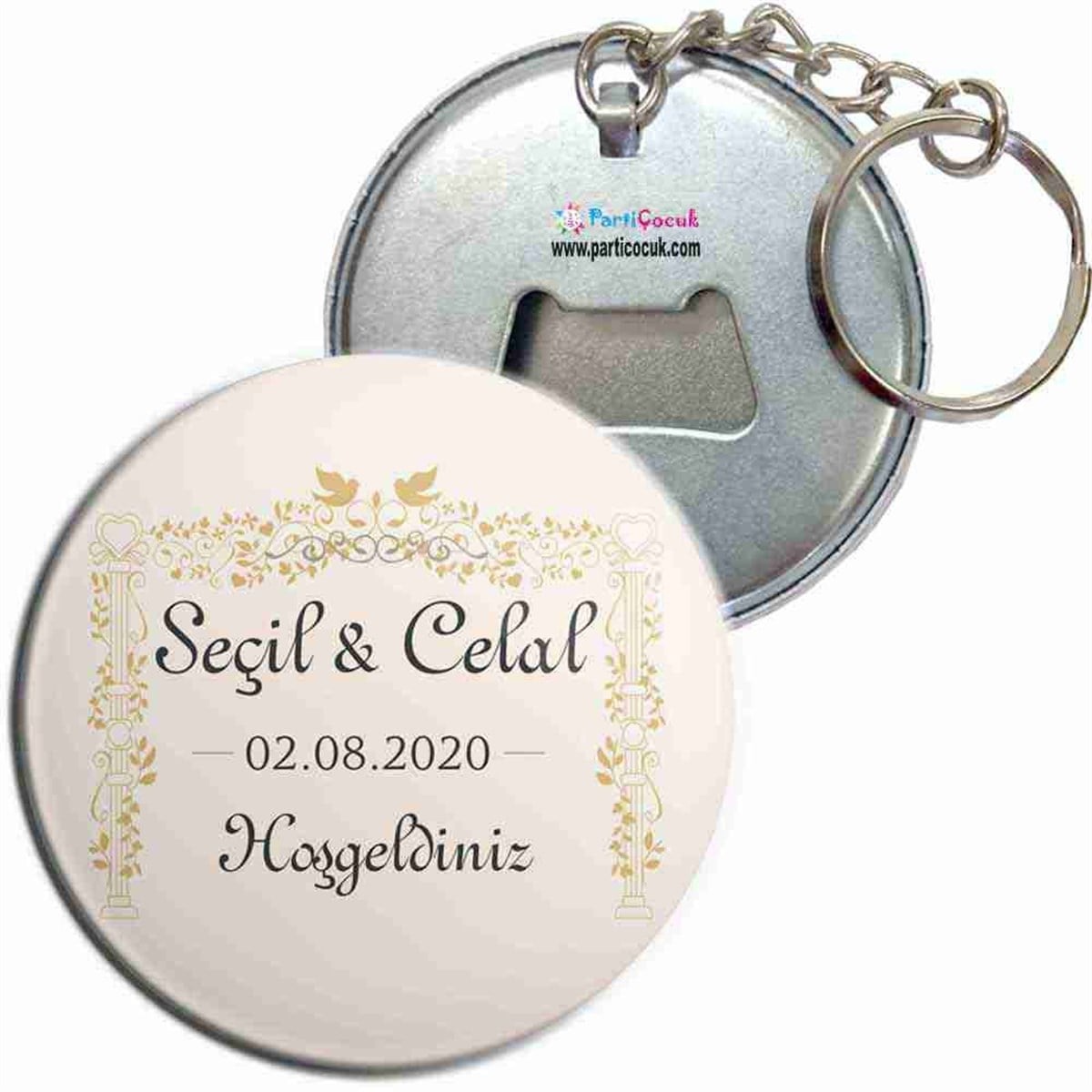 Nişan Gold Motifli Anahtarlık Açacak 