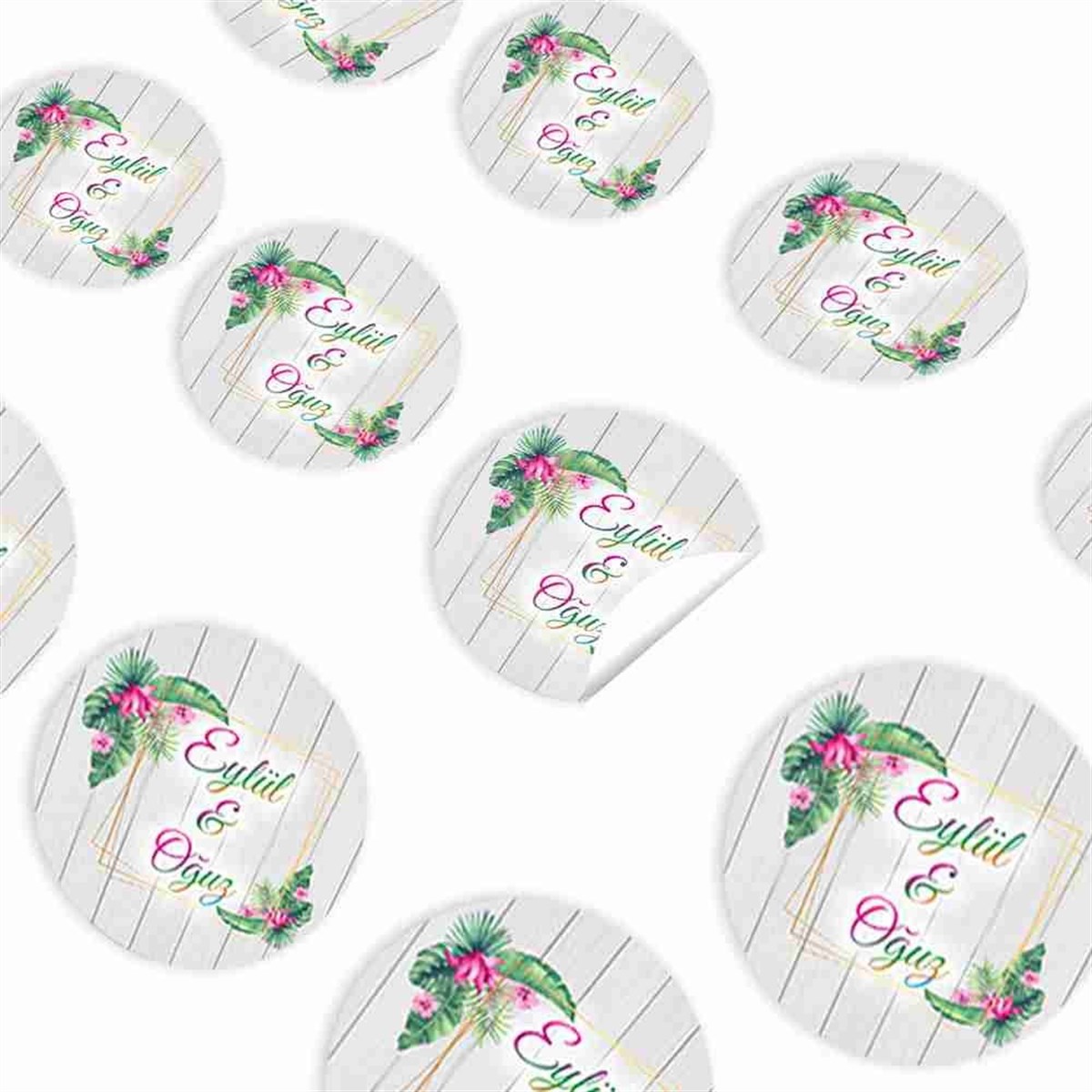 Nişan Hediyelik Sticker 30 Adet 