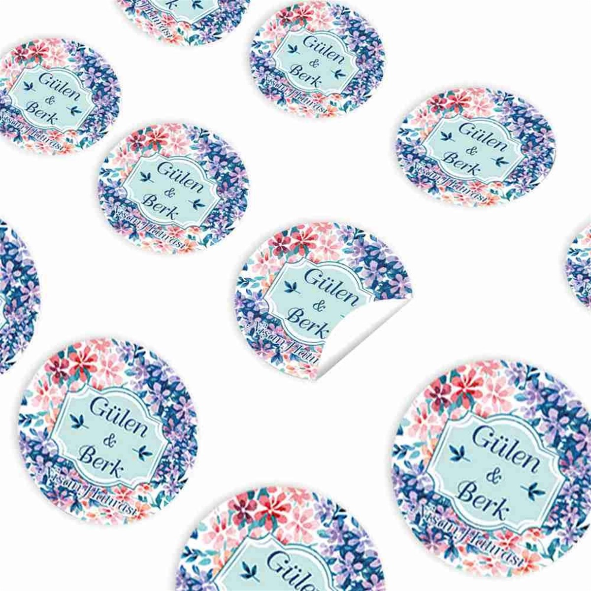 Nişan Hediyelik Sticker 30 Adet 