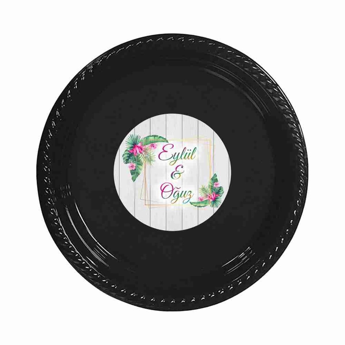 Nişan Hediyelik Stickerlı Tabak 