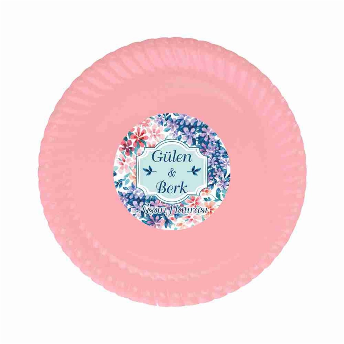 Nişan Hediyelik Stickerlı Tabak 