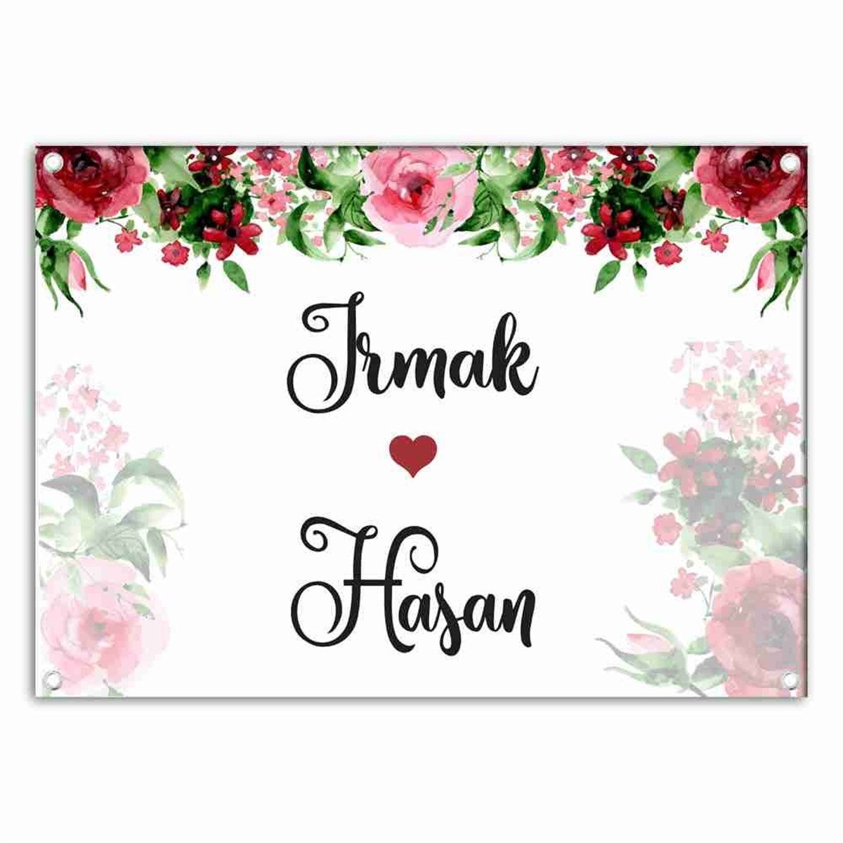 Nişan İçin Masa Süsleme Afiş 