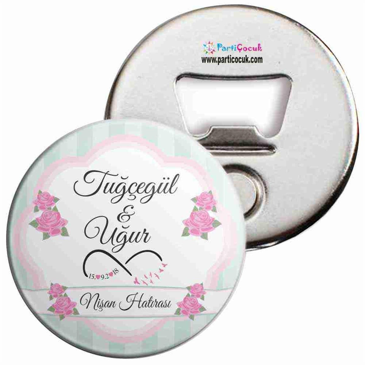 Nişan İsimli Açacak Magnet  