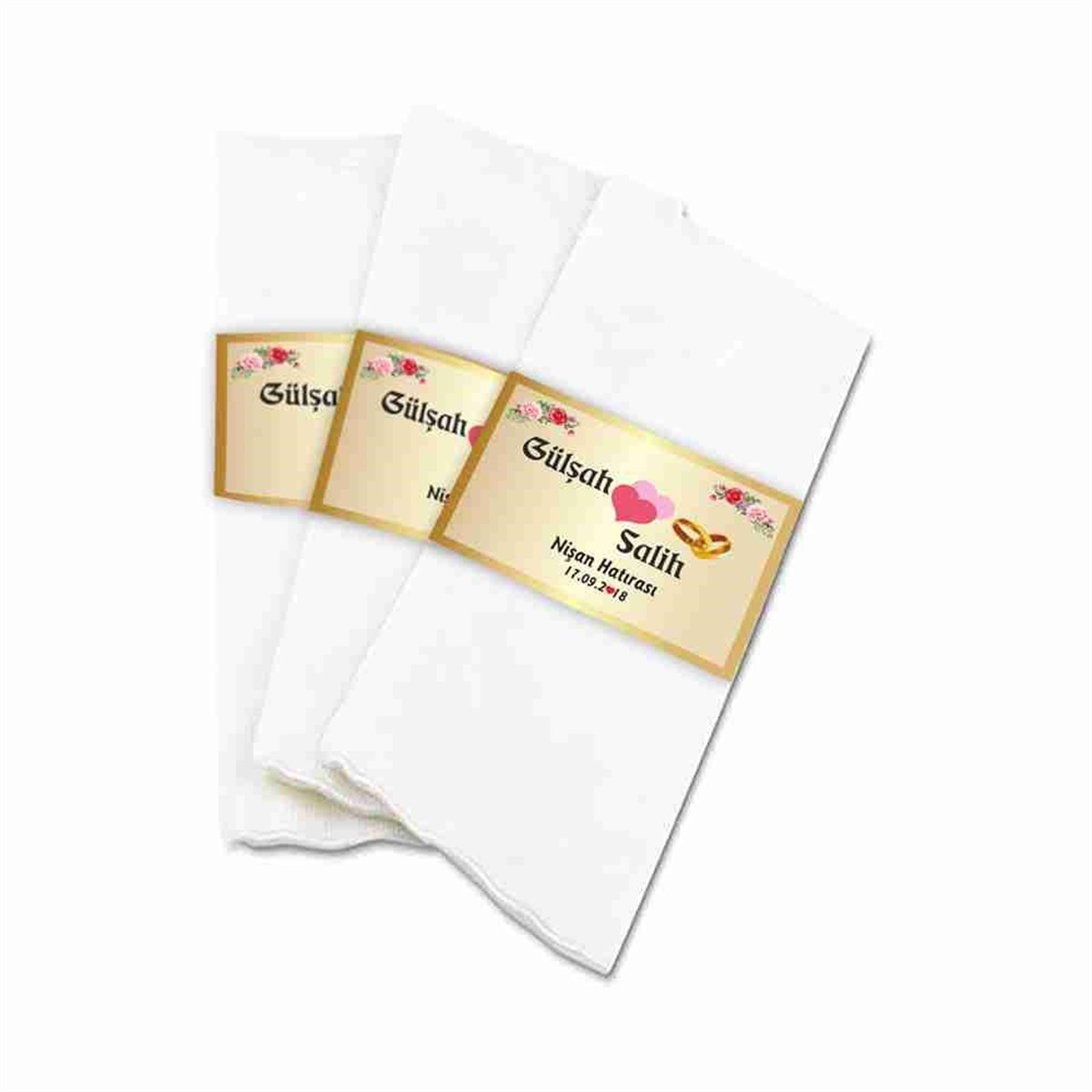 Nişan İsimli Peçete Sargı  