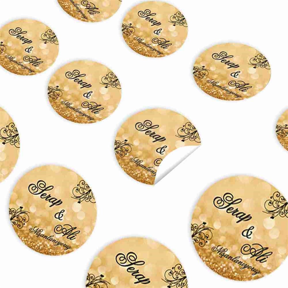 Nişan Kavanoz Sticker 30 Adet 