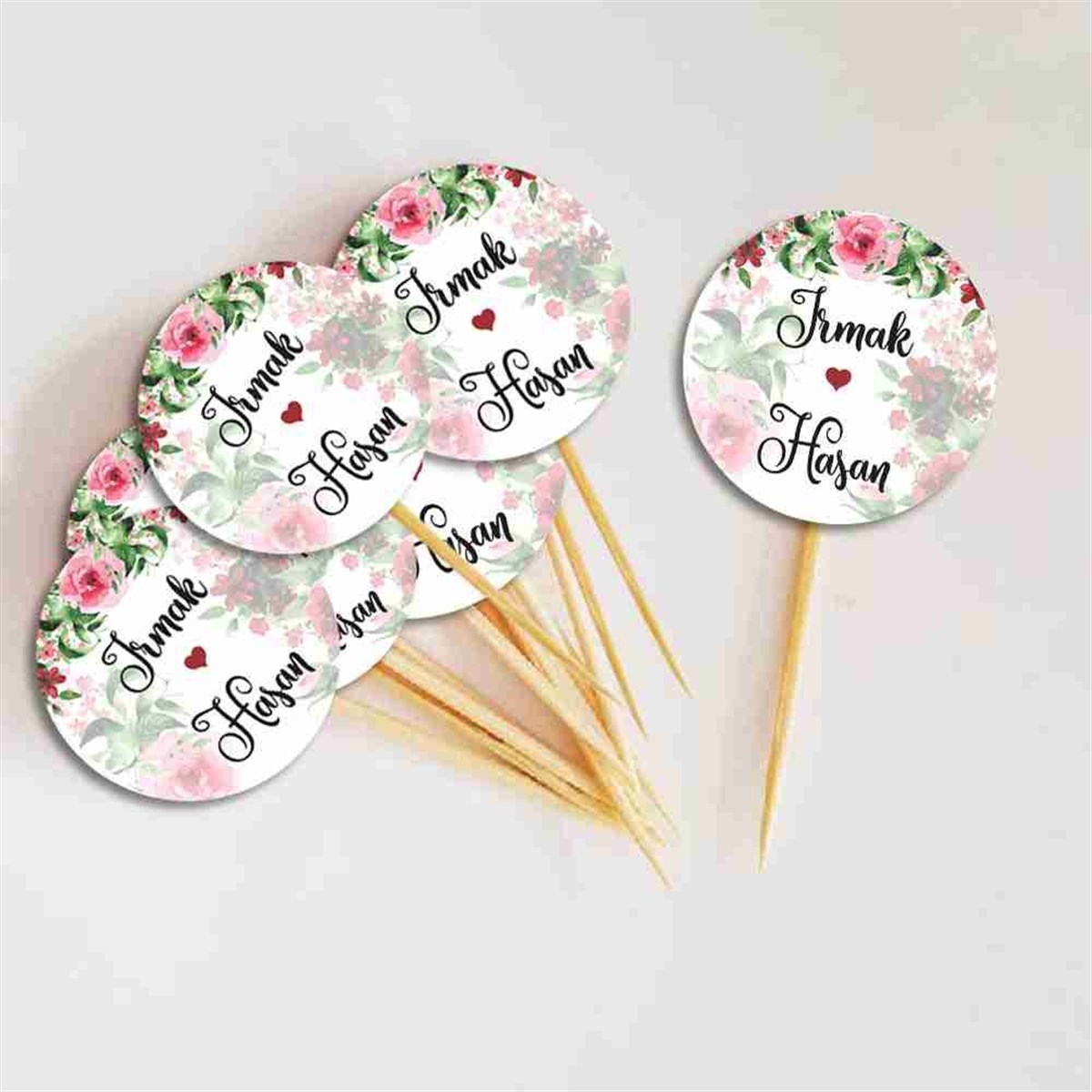 Nişan Masa Süsleme Cupcake Kürdanı 