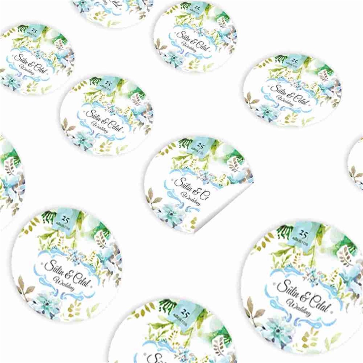 Nişan Organizasyon Sticker 30 Adet 