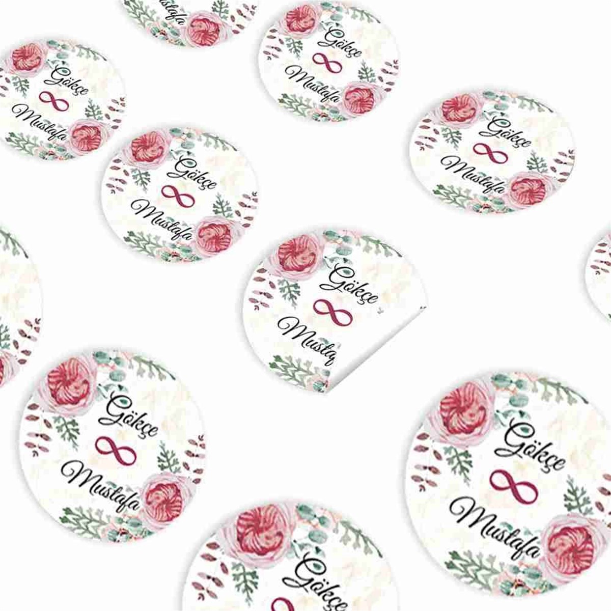 Nişan Organizasyonları Hediyelik Sticker 30 Adet 