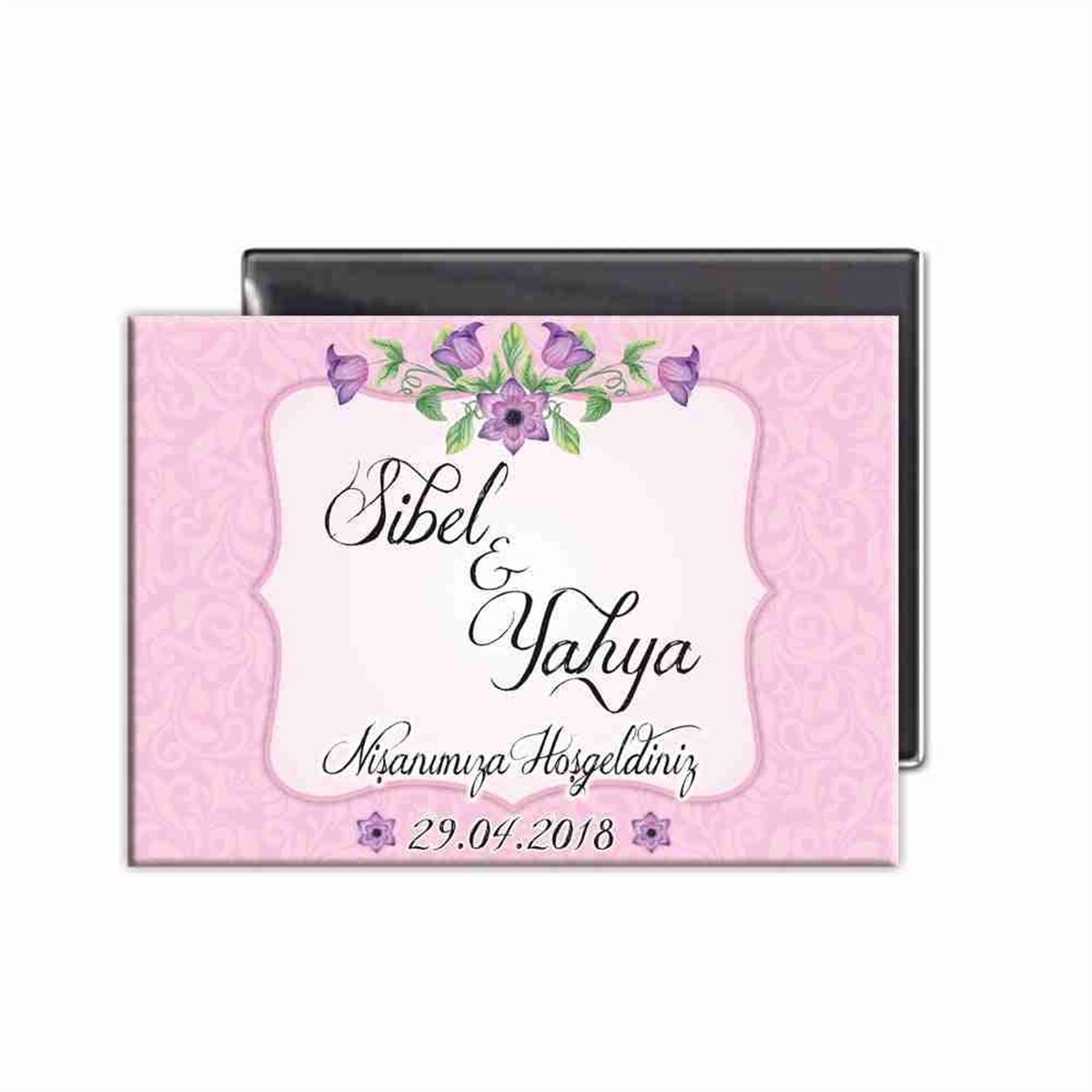 Nişan Organizasyonu  Hediyelik Yapışkanlı Magnet 
