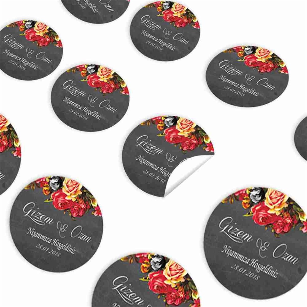 Nişan Partisi Sticker 30 Adet 