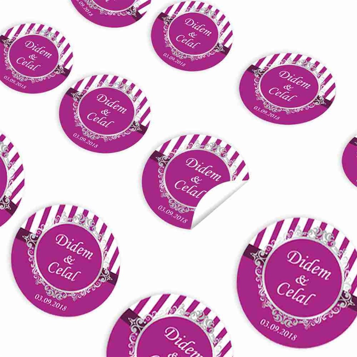 Nişan Süsleme Sticker 30 Adet 