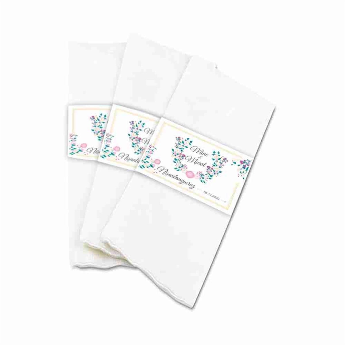 Nişan Tasarımlı Peçete Sargı Baskı 