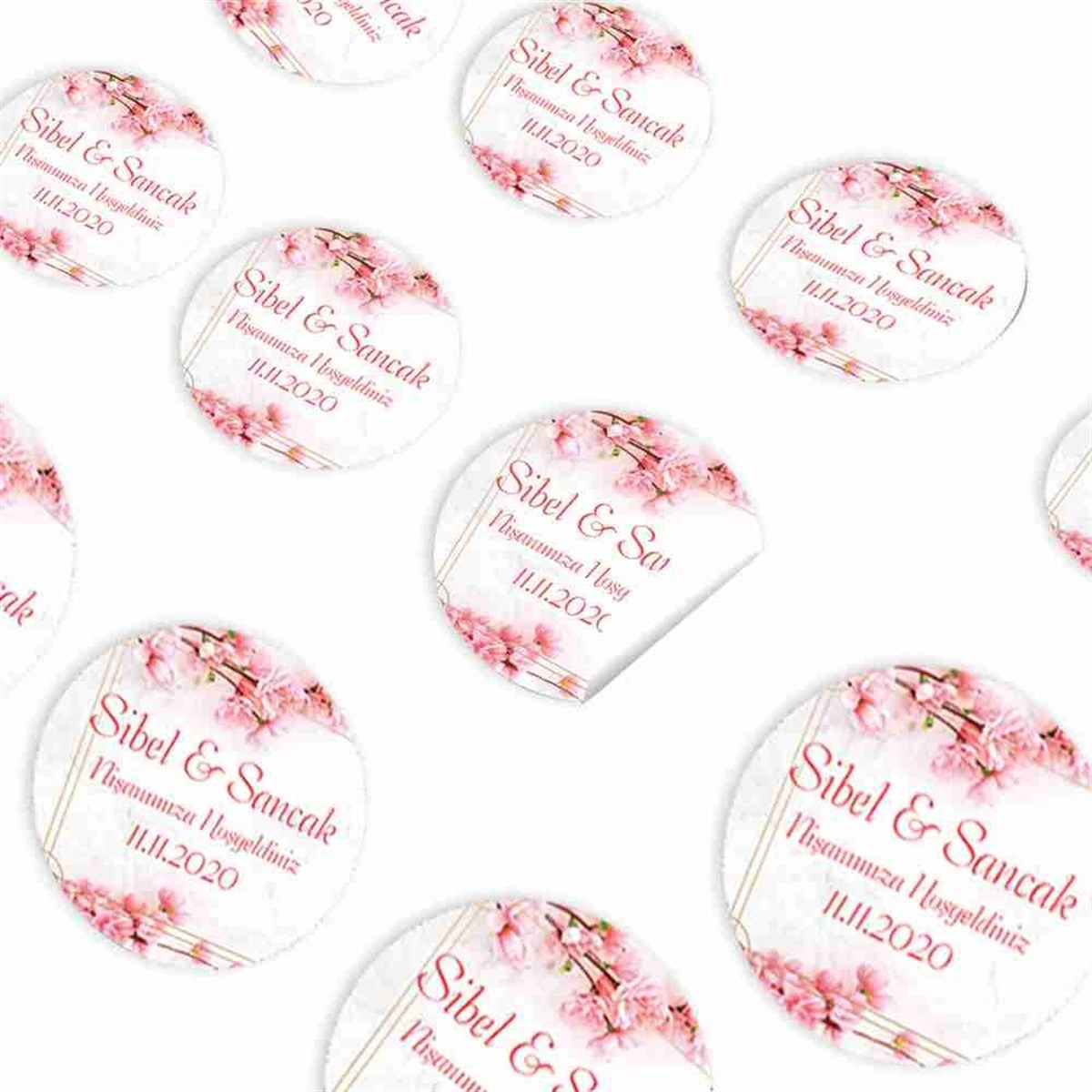 Nişan Temalı Sticker 30 Adet 