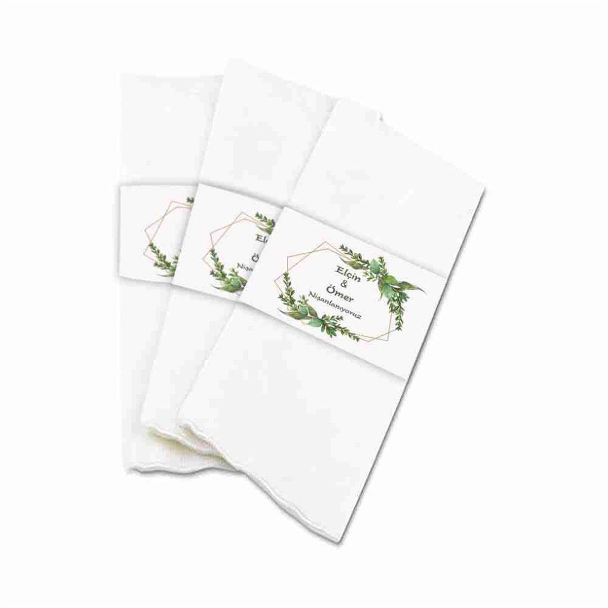 Nişan Töreni Peçete Sargı Baskı 