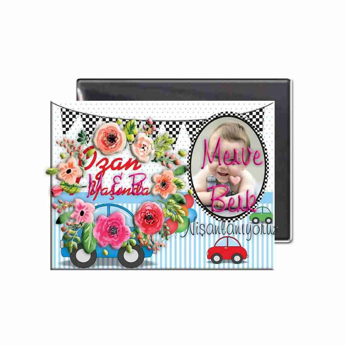 Nişan Vintage Hoş Geldin Yapışkan Magnet 