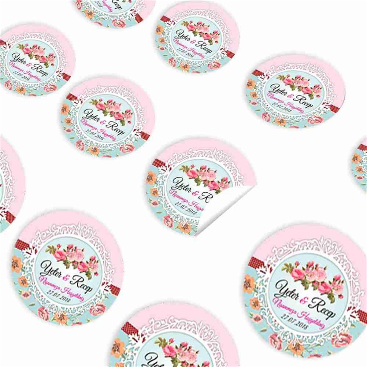 Nişan Vintage Sticker 30 Adet 