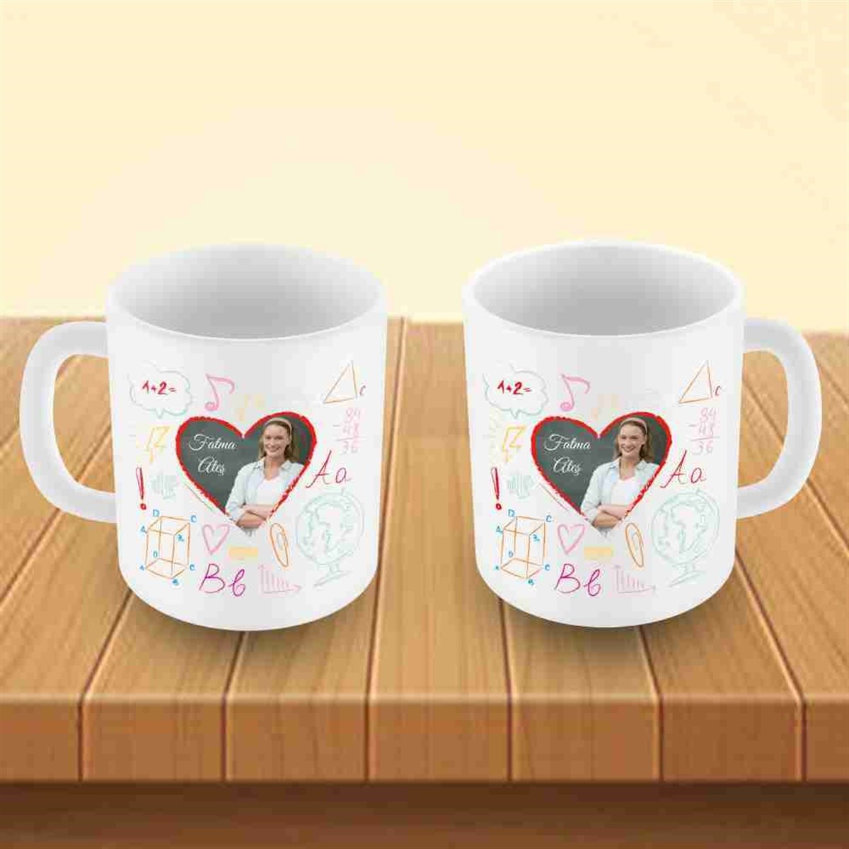Öğretmenler Günü Özel İsimli ve Resimli Mug Bardak 