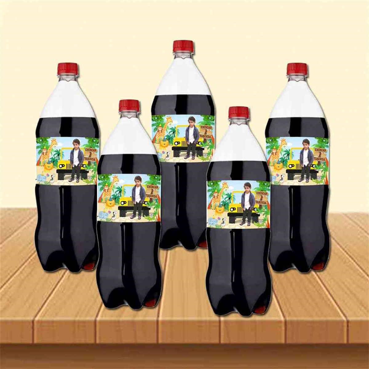 Orman Hayvanları Safari Temalı Cola Şisesi Bandı    