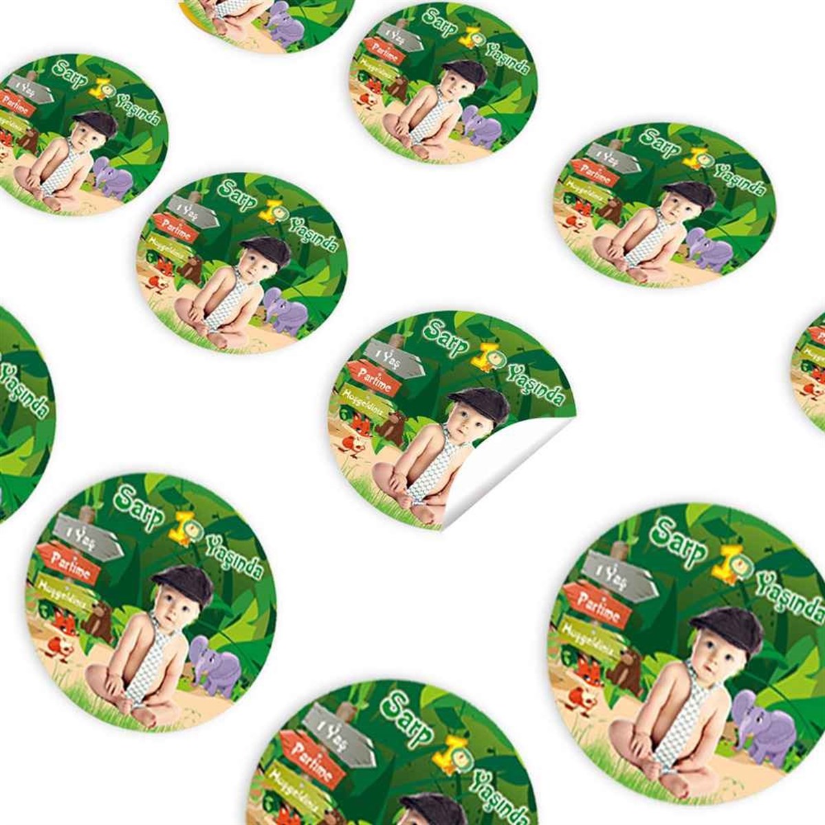 Ormanlı Safari Konsept Sticker 30 Adet 