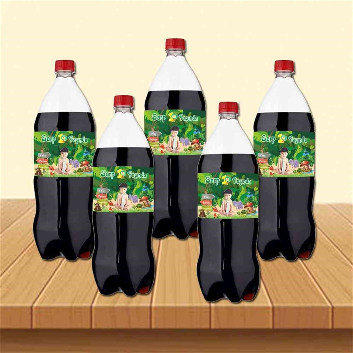 Ormanlı Safari Konsepti Cola Şisesi Bandı    