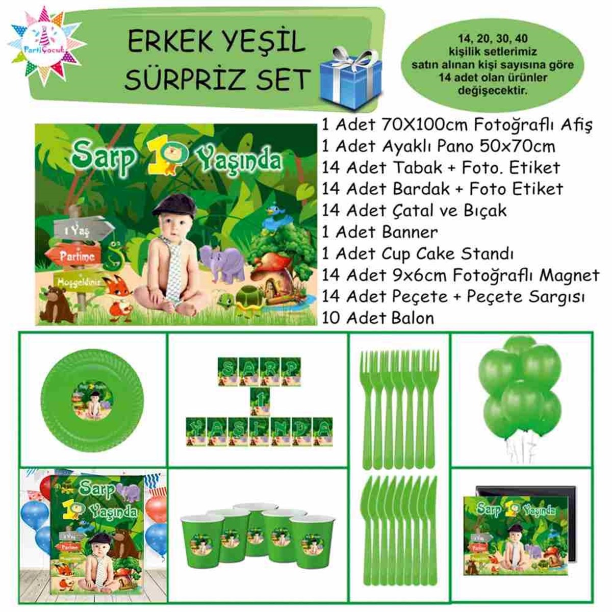 Ormanlı Safari Tema Süpriz Set 