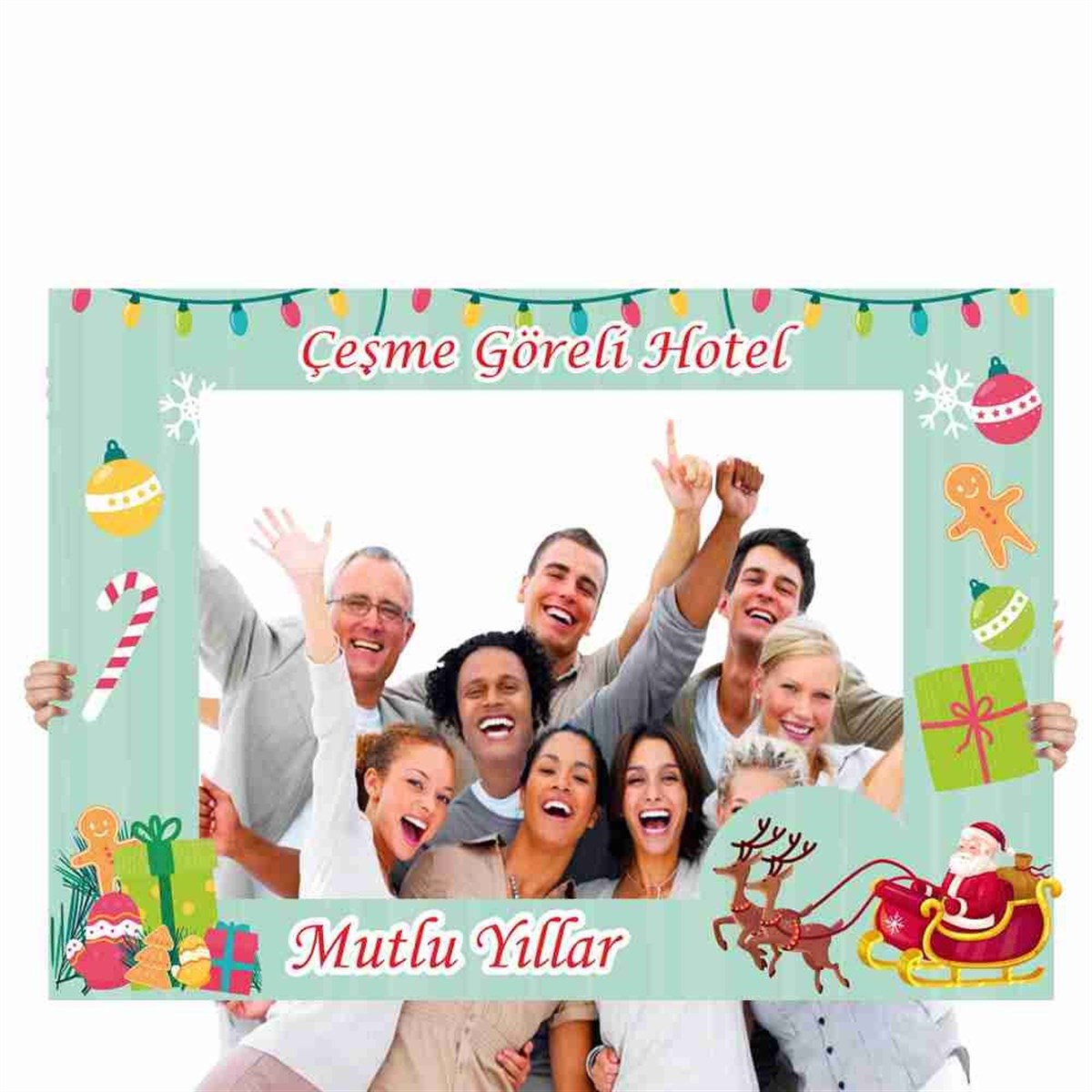 Otel Hediyelik Yılbaşı Fotoğraf Çekilme Çerçevesi  