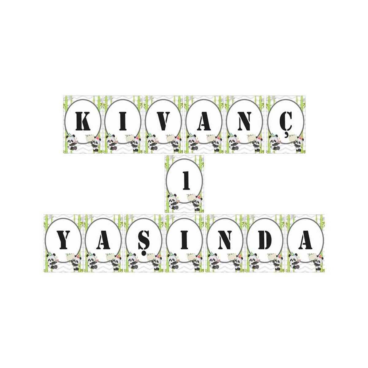 Panda Konsept Harf Banner 