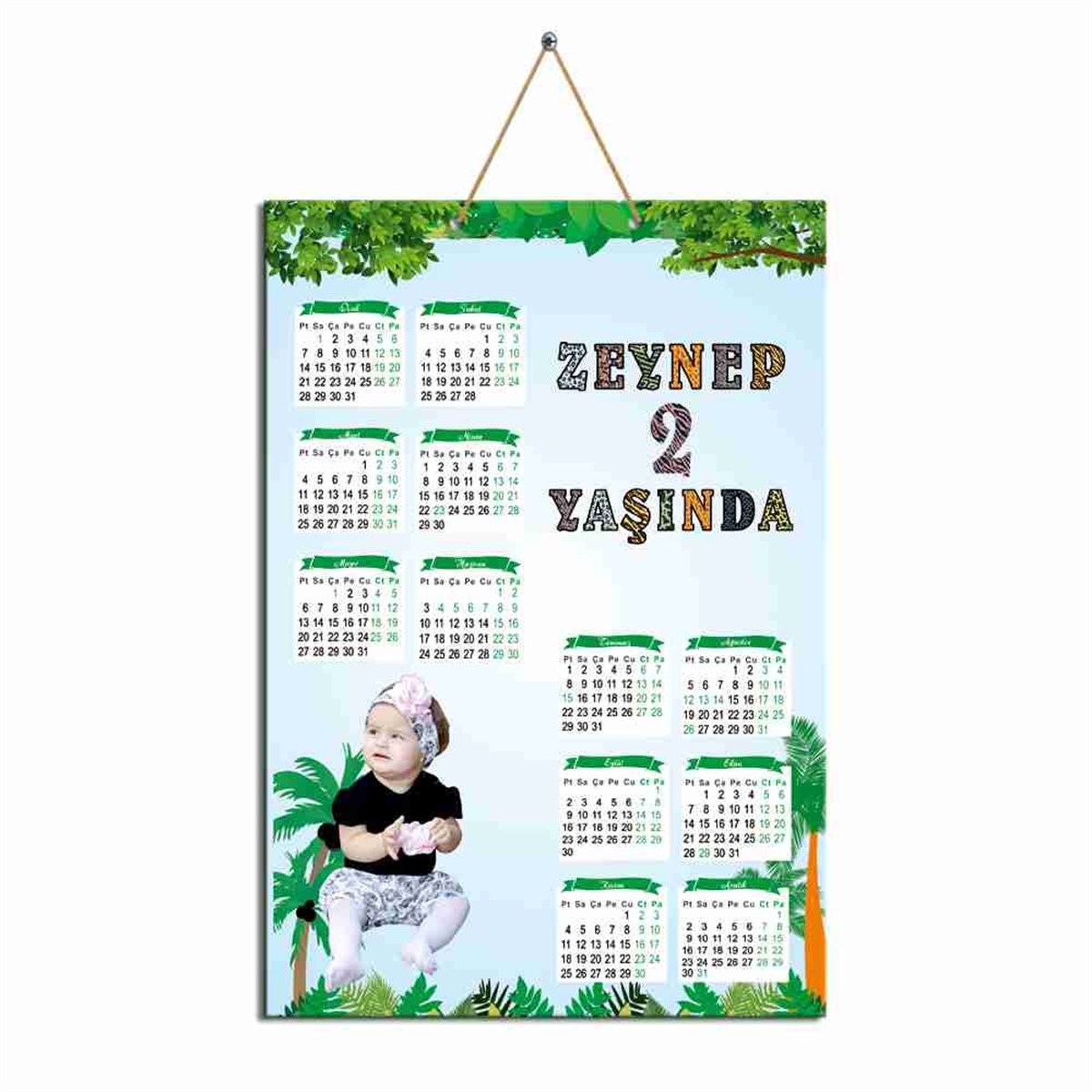 Panda Konsepti Karton Takvim  