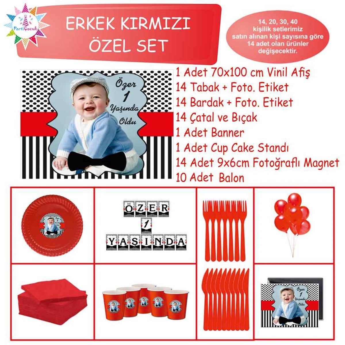 Papyon Temalı Masa Süslemesi Özel Set 