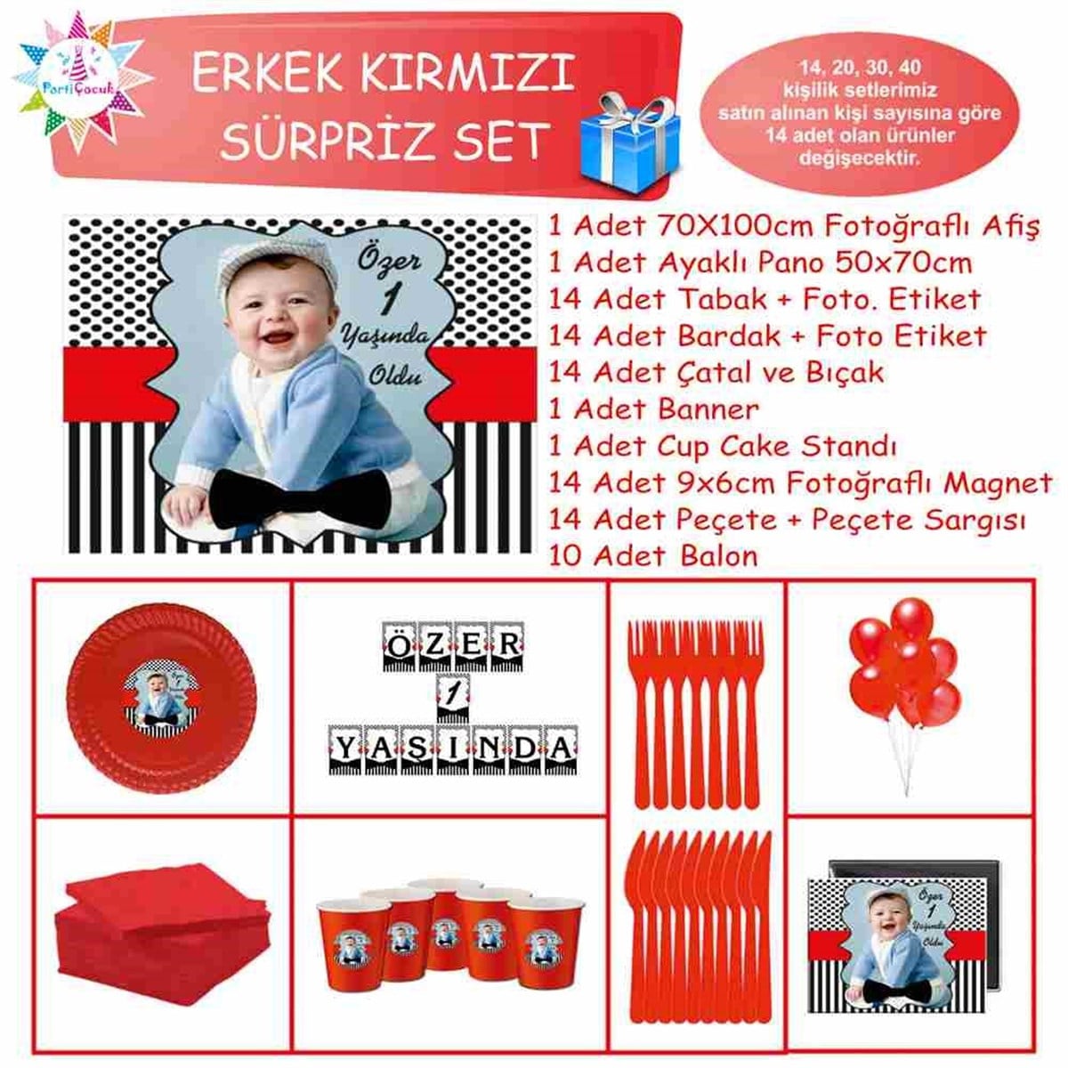 Papyon Temalı Masa Süslemesi Süpriz Set 