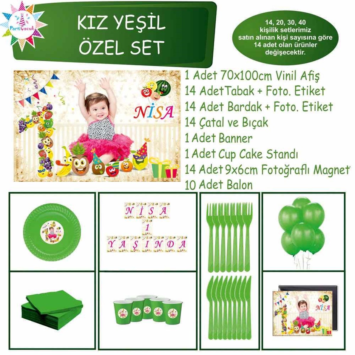 Parti Süsleri Meyve Konsept Özel Set 