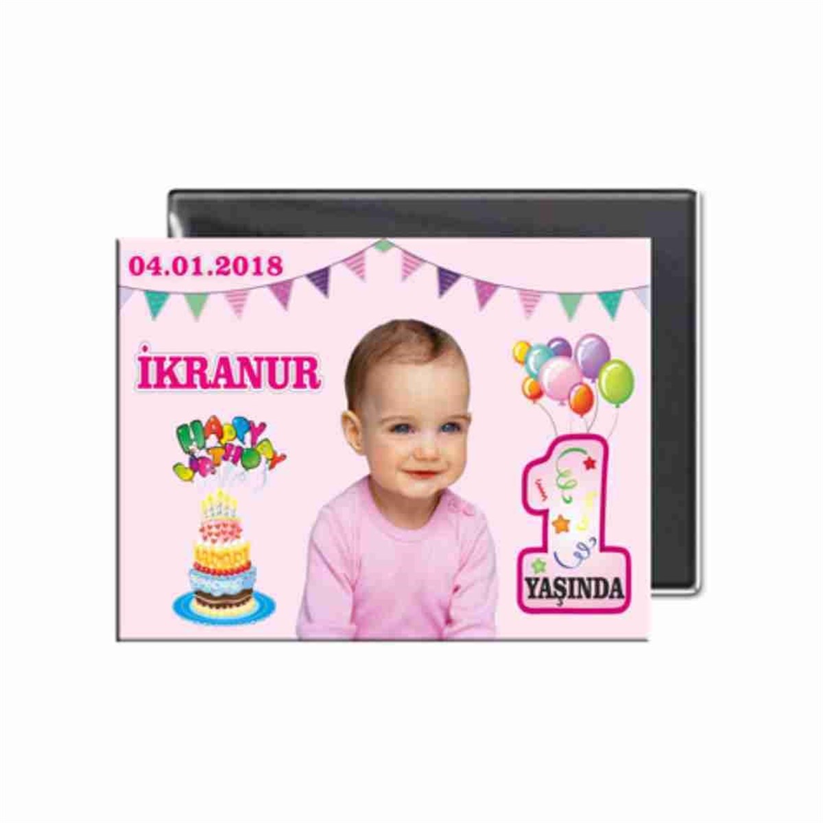 Pastalı Balonlu Buzdolabı Magneti  