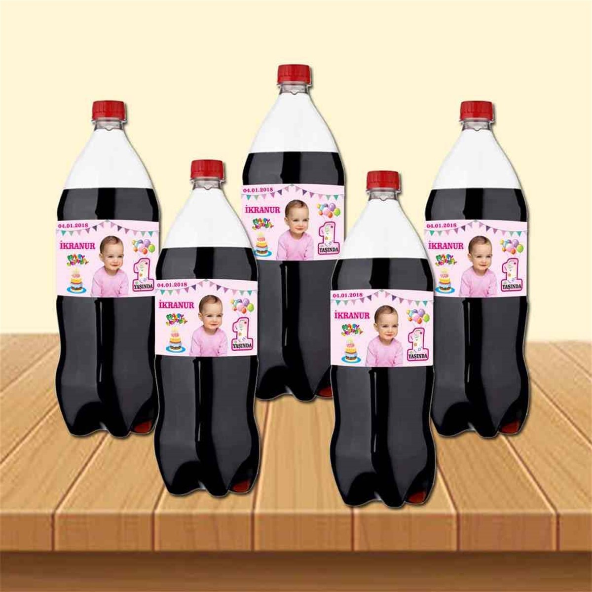 Pastalı Balonlu Cola Şisesi Bandı  