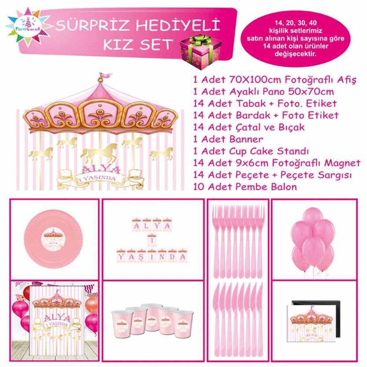 Pembe Atlı Karınca Konsept Sürpriz Set 