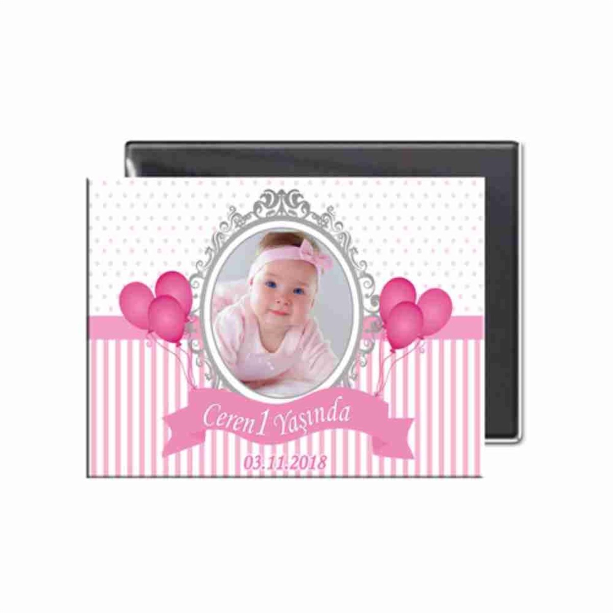 Pembe Balon Buzdolabı Magneti   